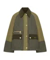 Barbour Milby Quilted Colour-block Jacket In Green