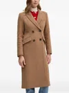 Barbour Marylin Double-breasted Wool Coat In Brown