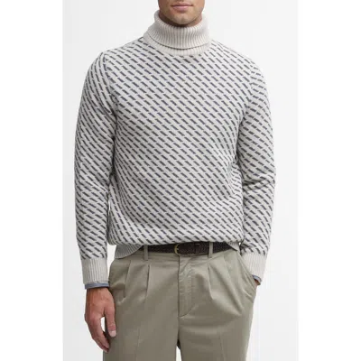 Barbour Masham Turtleneck Sweater In Chalk Marl