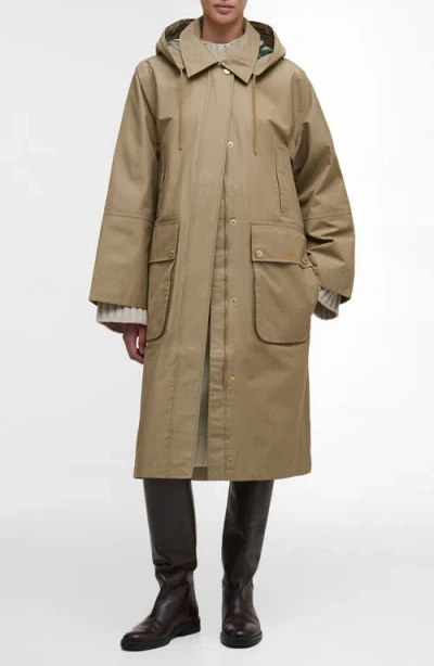 Barbour Maude Waterproof Jacket With Removable Hood In Brown