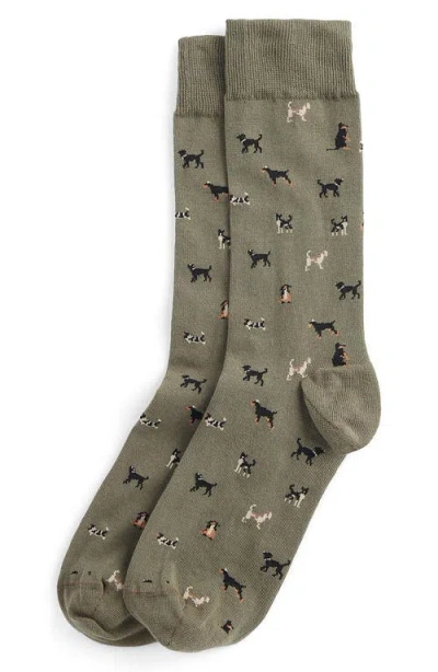 BARBOUR BARBOUR MAVIN DOG COTTON BLEND CREW SOCKS