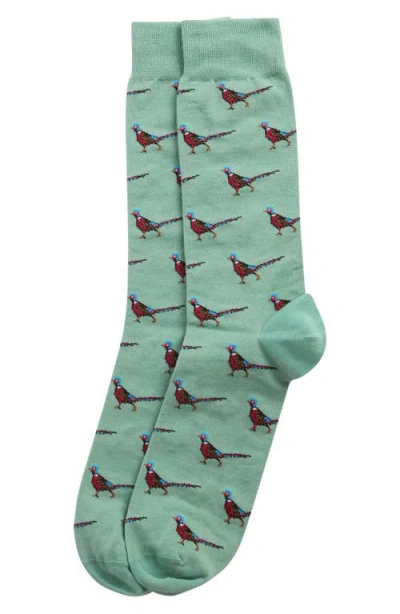 Barbour Mavin Dog Cotton Blend Crew Socks In Green