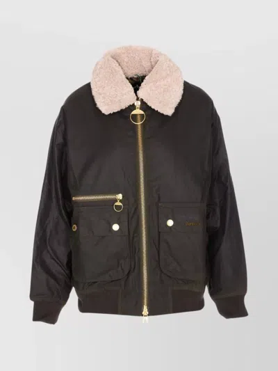 Barbour Maxine Padded Shearling Collar Jacket In Multi