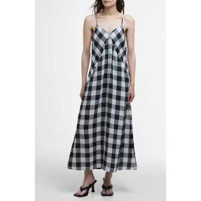 Barbour Maya Plaid Linen Dress In Multi