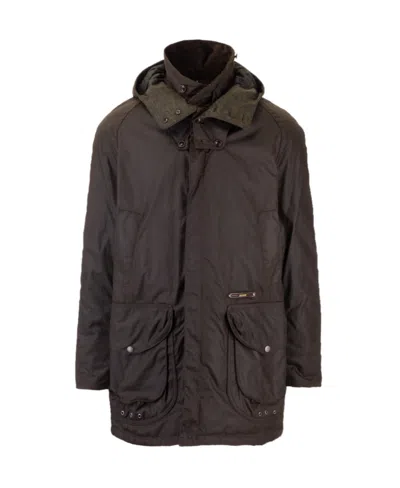 Barbour Medium-and Long-style Casual Jacket In Logo In Brown