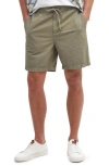 Barbour Melbury Cotton Seersucker Shorts In Dusty Green