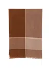 Barbour Melody Check-pattern Scarf In Brown