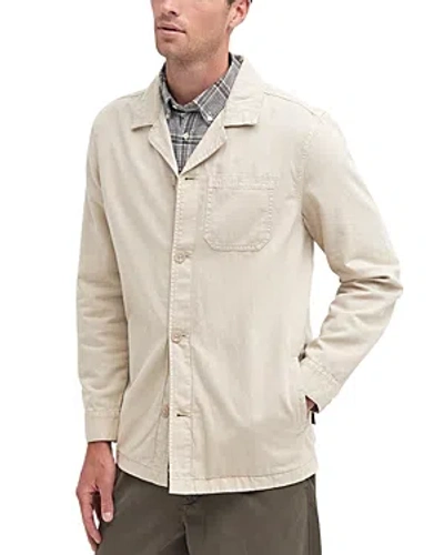 Barbour Melonby Long Sleeve Button Front Overshirt In Mist