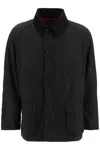 Barbour Ashby Waxed Jacket In Nero