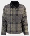 Barbour Men's  Quilted Transport Jacket In Navy, Size 44 In Gray