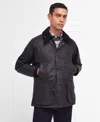 Barbour Bedale Water Resistant Waxed Cotton Jacket In Black
