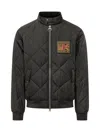 Barbour Merchant Quilted Bomber Jacket In Purple