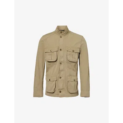 Barbour Mens Bleache Corbridge Brand-embroidered Regular-fit Cotton Jacket