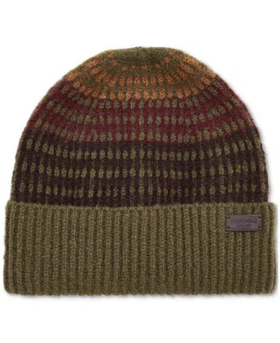 Barbour Men's Branton 2-pc. Stripe Beanie & Scarf Set In Army Green