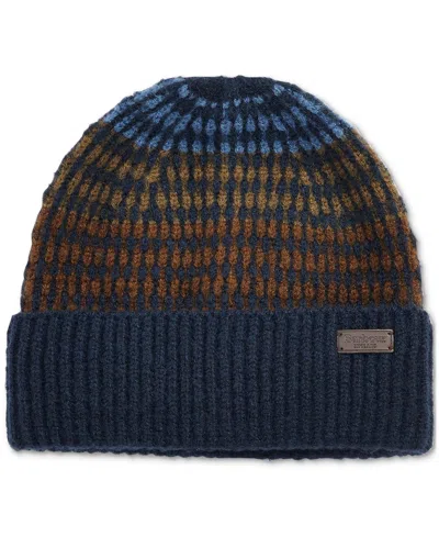 Barbour Men's Branton 2-pc. Stripe Beanie & Scarf Set In Navy