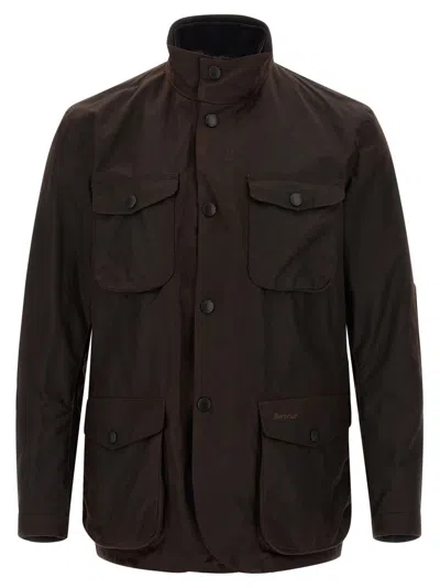 Barbour Blue Quilted Vest With Zipper Fastening And Front Pockets. In Brown
