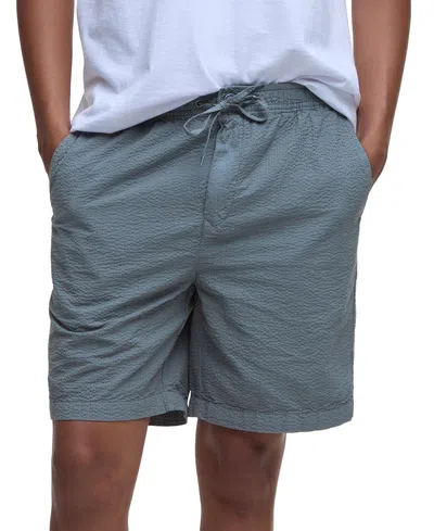 Barbour Men's Callercove Seersucker Shorts In Vintage Teal