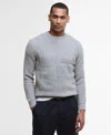 Barbour Men's Casey Textured Cable Knit Crewneck Sweater In Gray