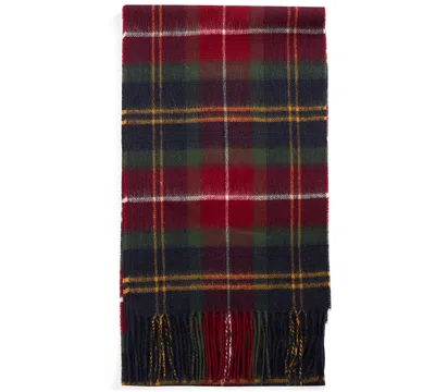 Barbour Men's Cashmere Winterberry Tartan Scarf In Purple