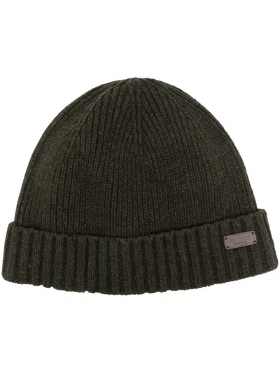 Barbour Men Dark Green Knitted Beanie Cap