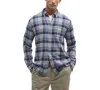 Barbour Fallbay Mens Tailored Fit Check Shirt In Navy