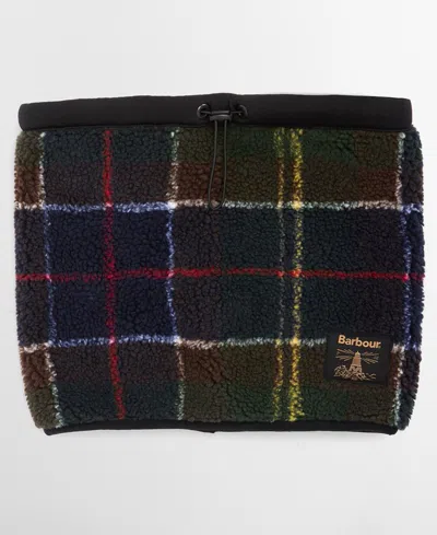Barbour Men's Field Fleece Classic Tartan Snood Scarf In Multi