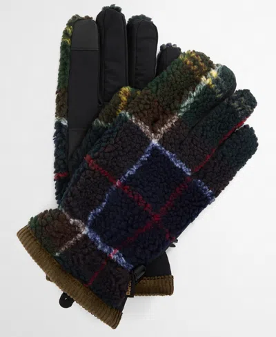 BARBOUR MEN'S FIELD TARTAN FLEECE WATERPROOF GLOVES