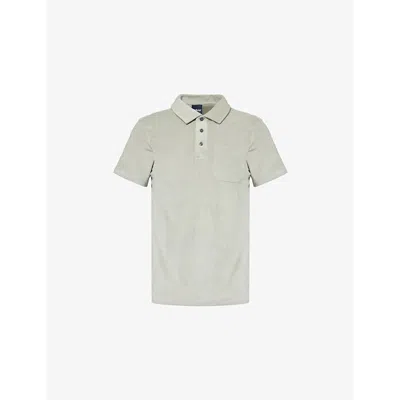 Barbour Mens Forest Fog Towelling Cotton Polo Shirt
