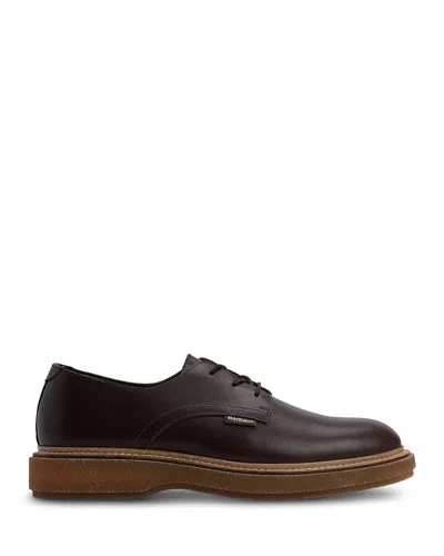 Barbour Harefield Leather Derby Shoes In Brown