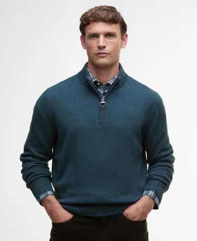 Barbour Men's Kelson Quarter-zip Pullover Sweater In Green