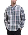 Barbour Laggon Tailored Fit Plaid Cotton Button-down Shirt In Bleached Pine Tartan