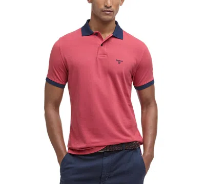 Barbour Men's Lynmouth Contrast Trim Short Sleeve Polo Shirt In Red Spice