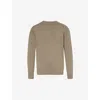 Barbour Mens Military Brown Crewneck Regular-fit Wool And Cashmere-blend Jumper