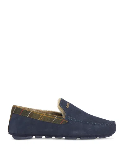 Barbour Men's Monty Slipper In Navy Suede