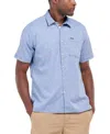 Barbour Nelson Tailored Fit Short Sleeve Button Down Shirt In Blue