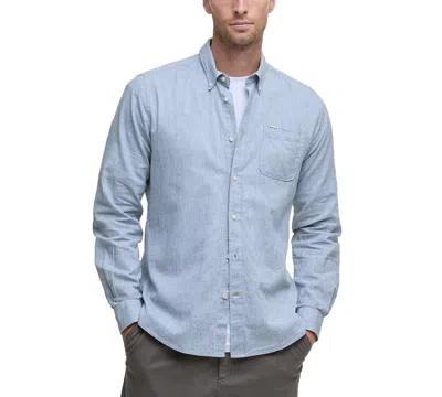 Barbour Men's Nelson Tailored-fit Solid Button-down Shirt In Lead