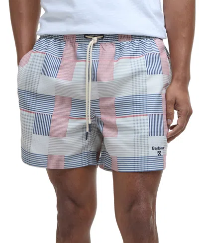 BARBOUR MEN'S OAKSHORE PATCHWORK 5" SWIM SHORTS