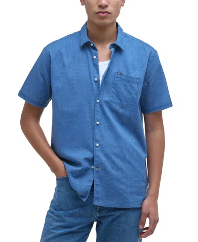 Barbour Men's Pigment Dye Solid Shirt In Blue