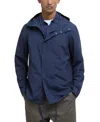 Barbour Men's Quay Showerproof Hooded Jacket In Navy,bleaced Pine