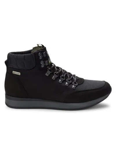 Barbour Men's Ralph Mixed Media Ankle Boots In Black