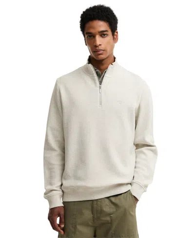 Barbour Men's Ravensworth Tailored-fit Half-zip Sweatshirt In White