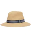 Barbour Men's Rothbury Summer Striped-trim Fedora Hat In Med Brown