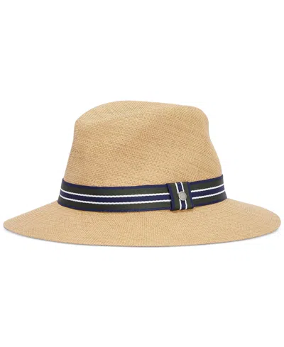 Barbour Men's Rothbury Summer Striped-trim Fedora Hat In Med Brown