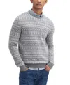 Barbour Stonebeck Fair Isle Wool Sweater In Grey Marl
