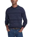 Barbour Stonebeck Fair Isle Wool Sweater In Navy