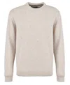 Barbour Essential Tisbury Sweater With Relaxed Fit In Neutral