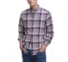 Barbour Bridport Tailored Fit Linen Blend Shirt In Navy