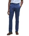 Barbour Tailored Fit Flat Front Stretch Cotton Chinos In Oceana