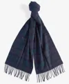 Barbour Men's Tartan Design Scarf In Blue
