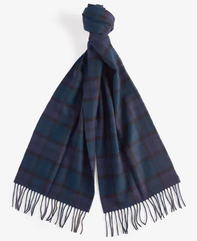 Barbour Men's Tartan Design Scarf In Blue